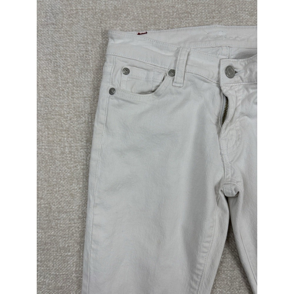 7 For All Man Kind Womens Skinny Flared Jeans Size 26 White - Picture 2 of 10